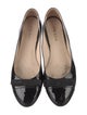 Prada Patent Leather Bow Accents Mary Jane Flats