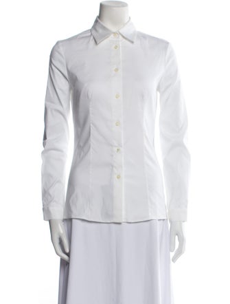 Prada 2014 Long Sleeve Button-Up Top