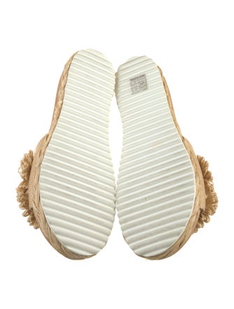 Prada Raffia Braided Accents Slides