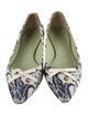 Prada Printed Bow Accents Flats