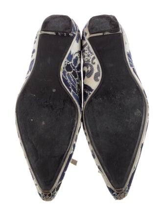 Prada Printed Bow Accents Flats