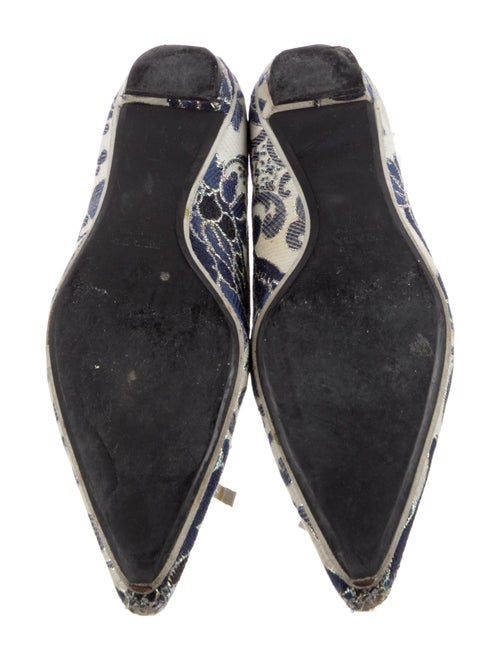 Prada Printed Bow Accents Flats