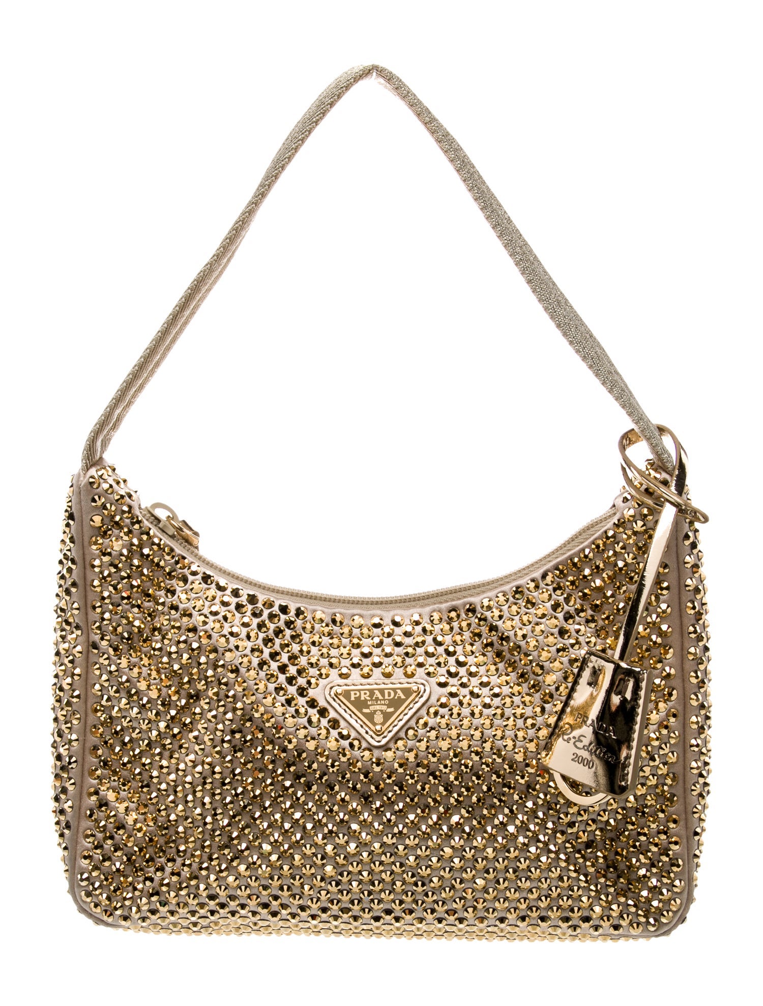 Prada Enameled Metal Triangle Re-Edition 2000