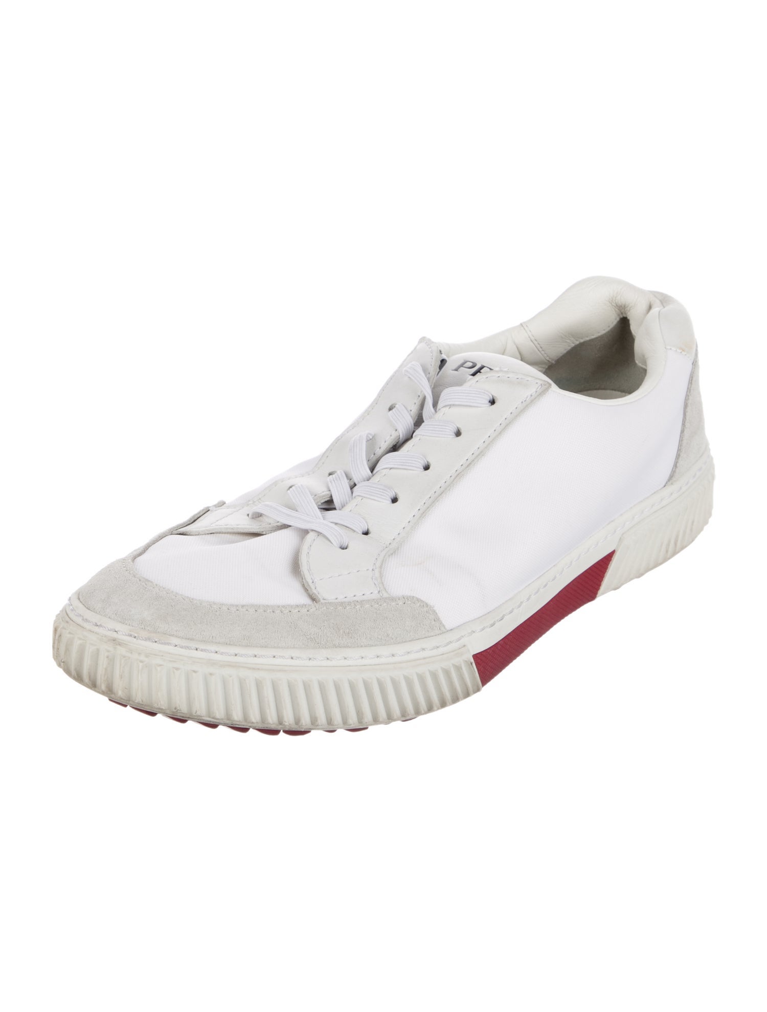 Prada Leather Printed Sneakers