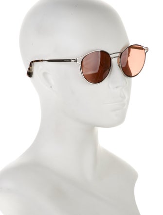 Prada Round Mirrored Sunglasses