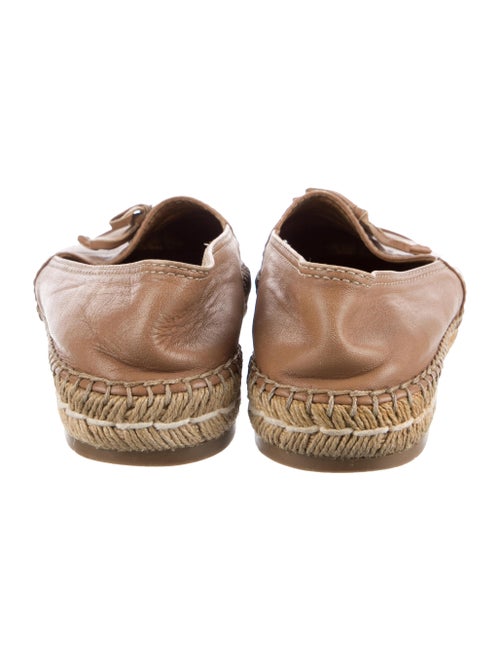 Prada Leather Bow Accents Espadrilles