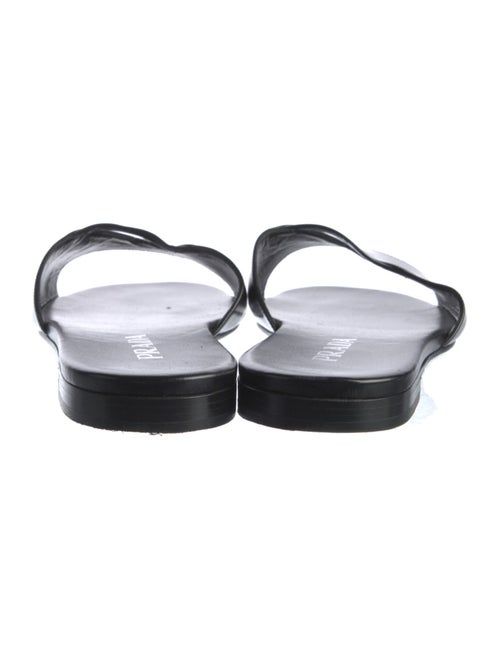 Prada Leather Cutout Accent Slides