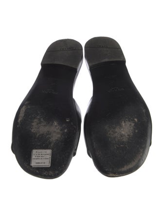 Prada Leather Cutout Accent Slides