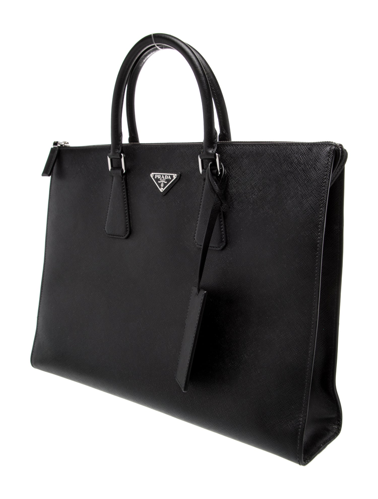 Prada Enameled Metal Triangle Briefcase