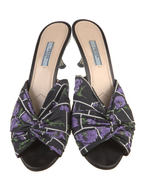 Prada Floral Print Slides
