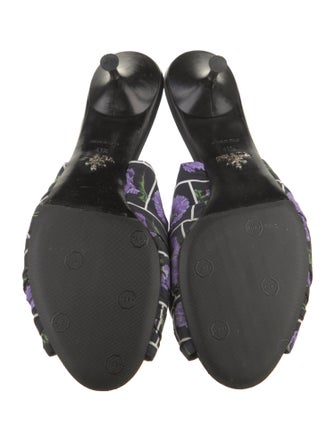 Prada Floral Print Slides