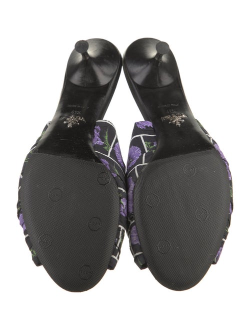Prada Floral Print Slides