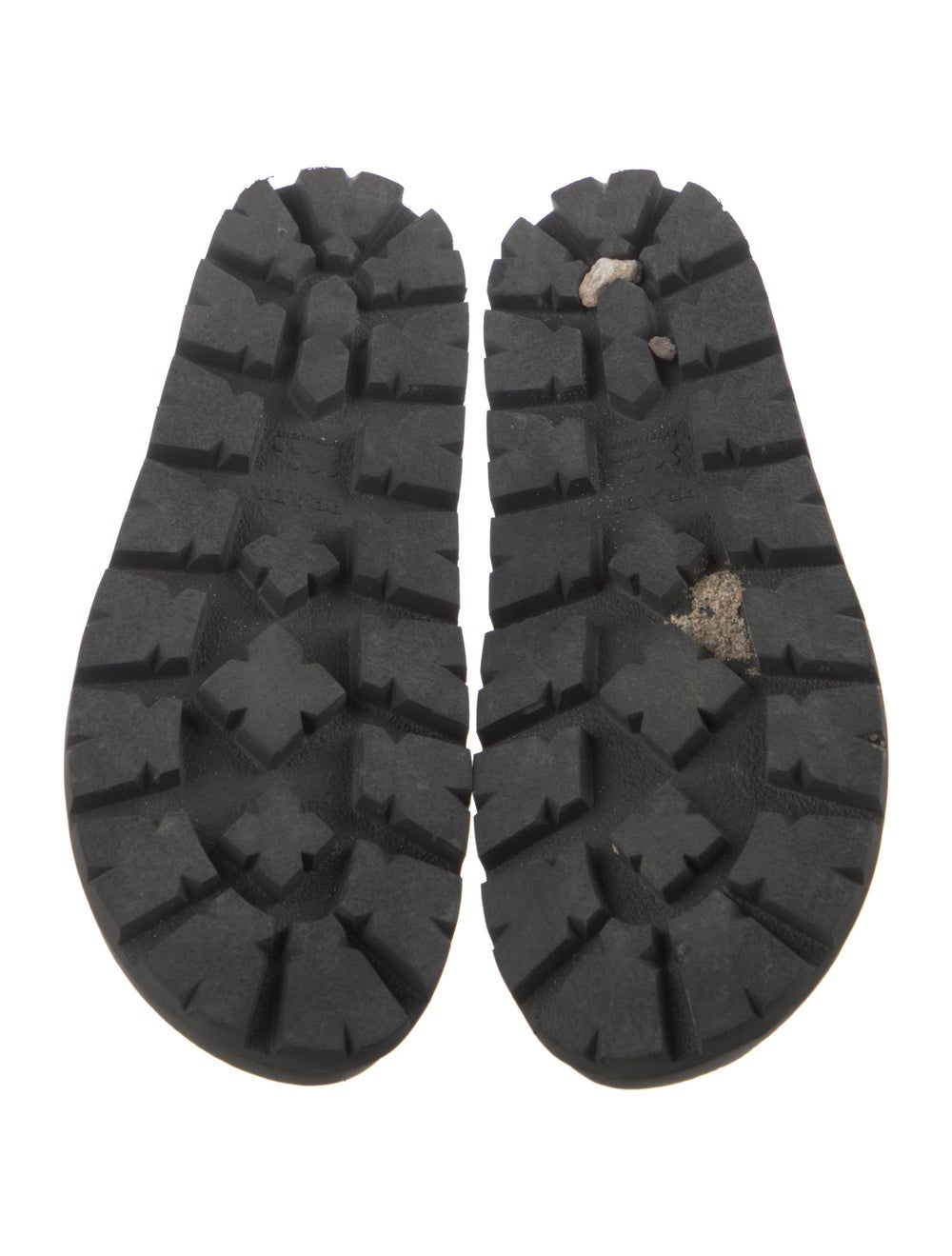 Prada Leather Slides Green Quilted Pattern Rubber… - image 5