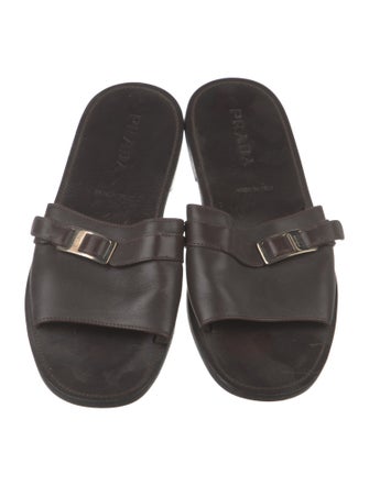 Prada Leather Slides