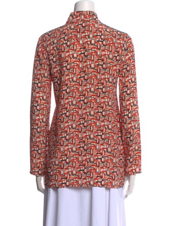 Prada 2018 Silk Button-Up Top