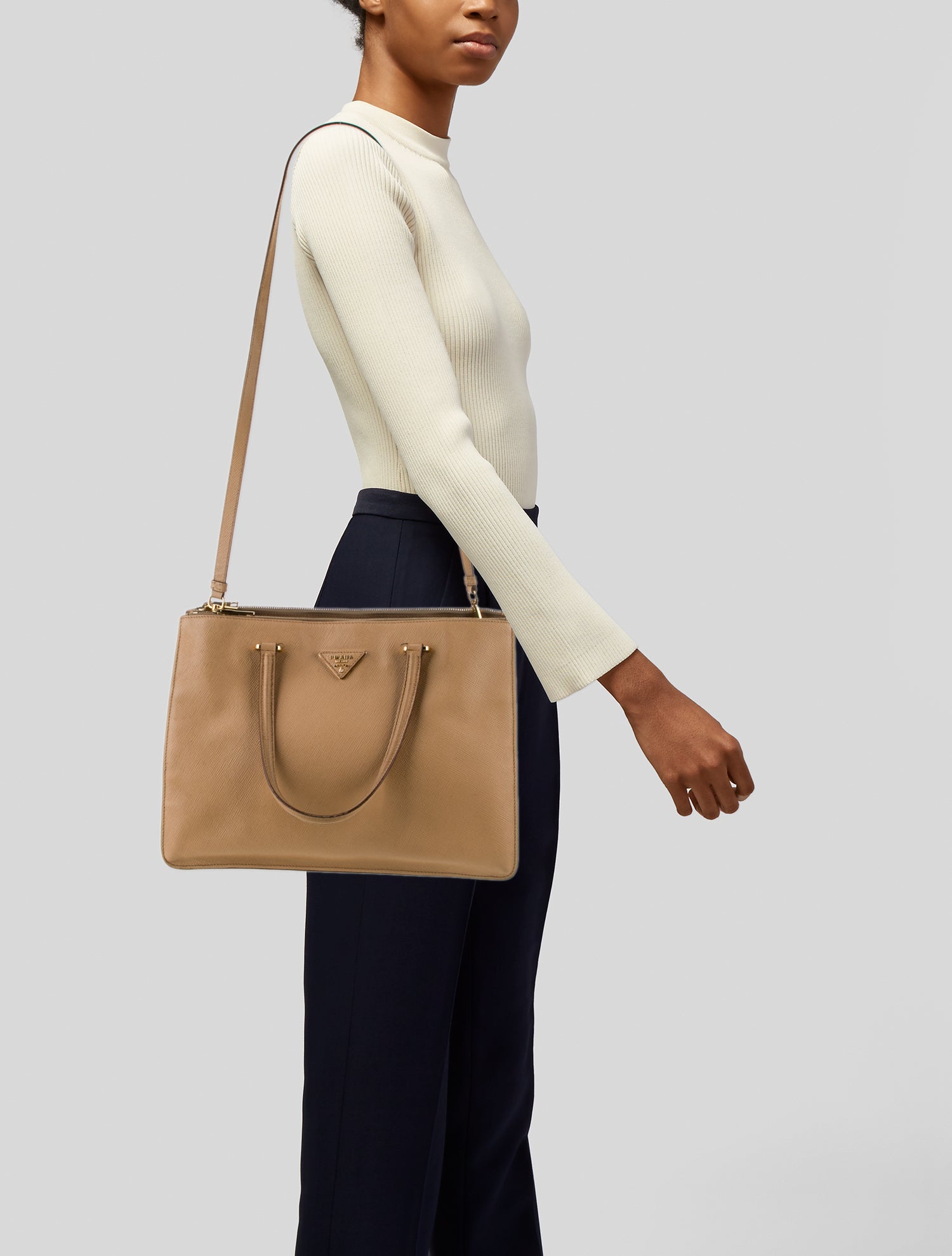 Prada Saffiano Leather Shoulder Bag