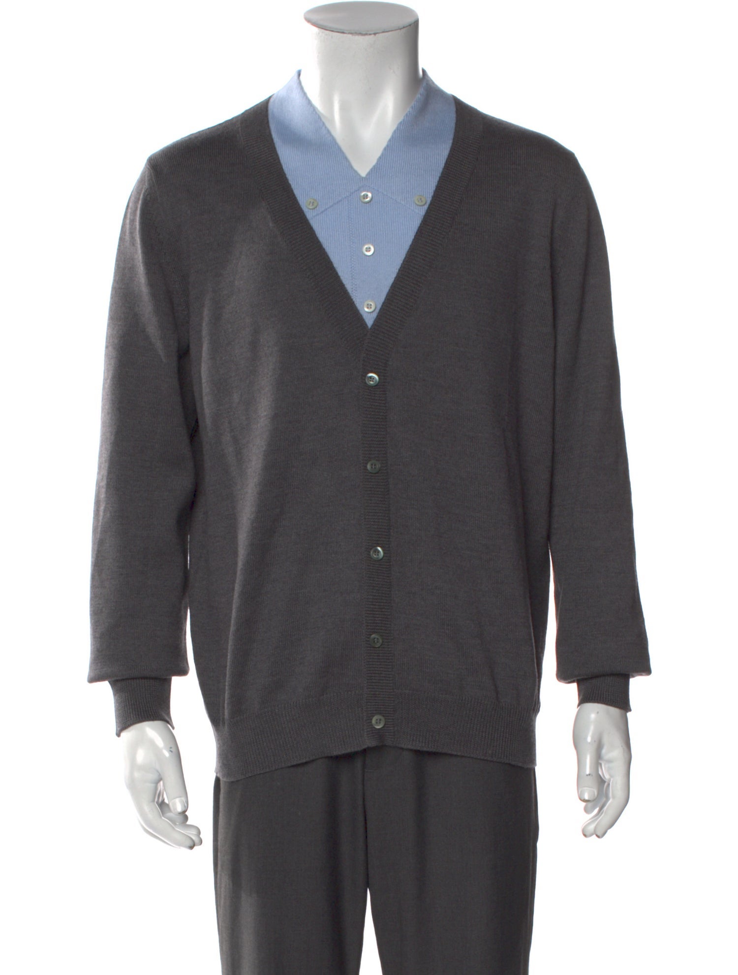 Prada 2025 Enameled Metal Triangle Cardigan