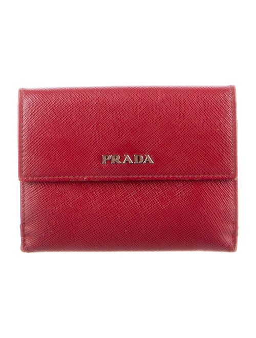 Prada Saffiano Metal Leather Compact Wallet