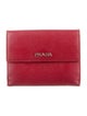 Prada Saffiano Metal Leather Compact Wallet