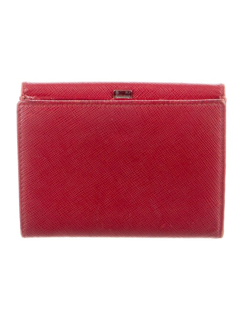 Prada Saffiano Metal Leather Compact Wallet