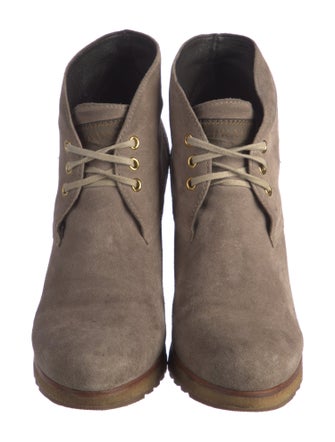 Prada Suede Lace-Up Boots