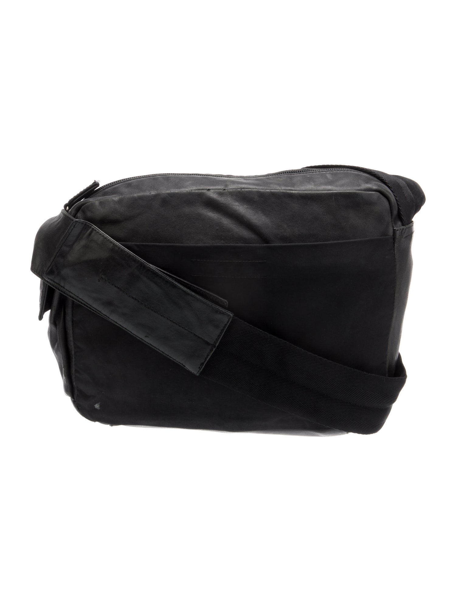 Prada Enameled Metal Triangle Messenger Bag