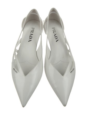 Prada Leather D'Orsay Flats