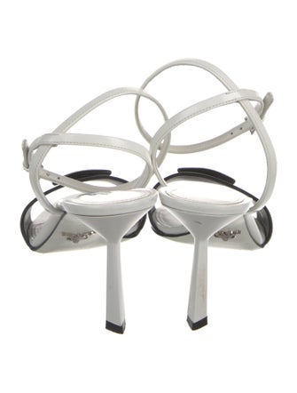 Prada Leather Colorblock Pattern Sandals