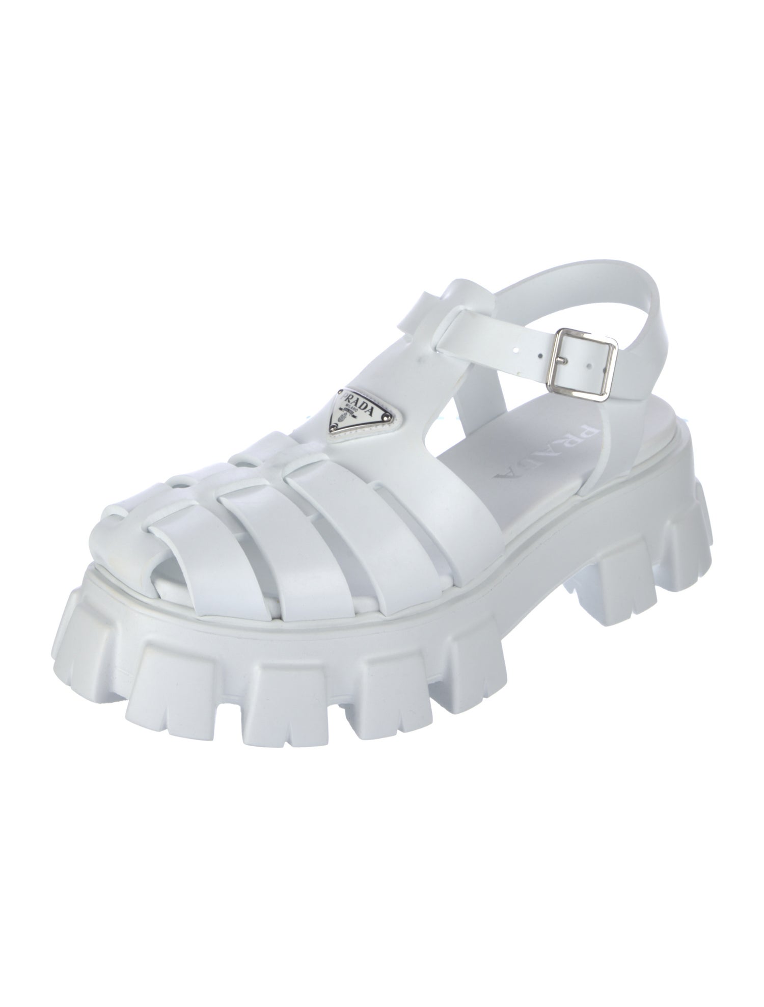 Prada Monolith Rubber Sandals