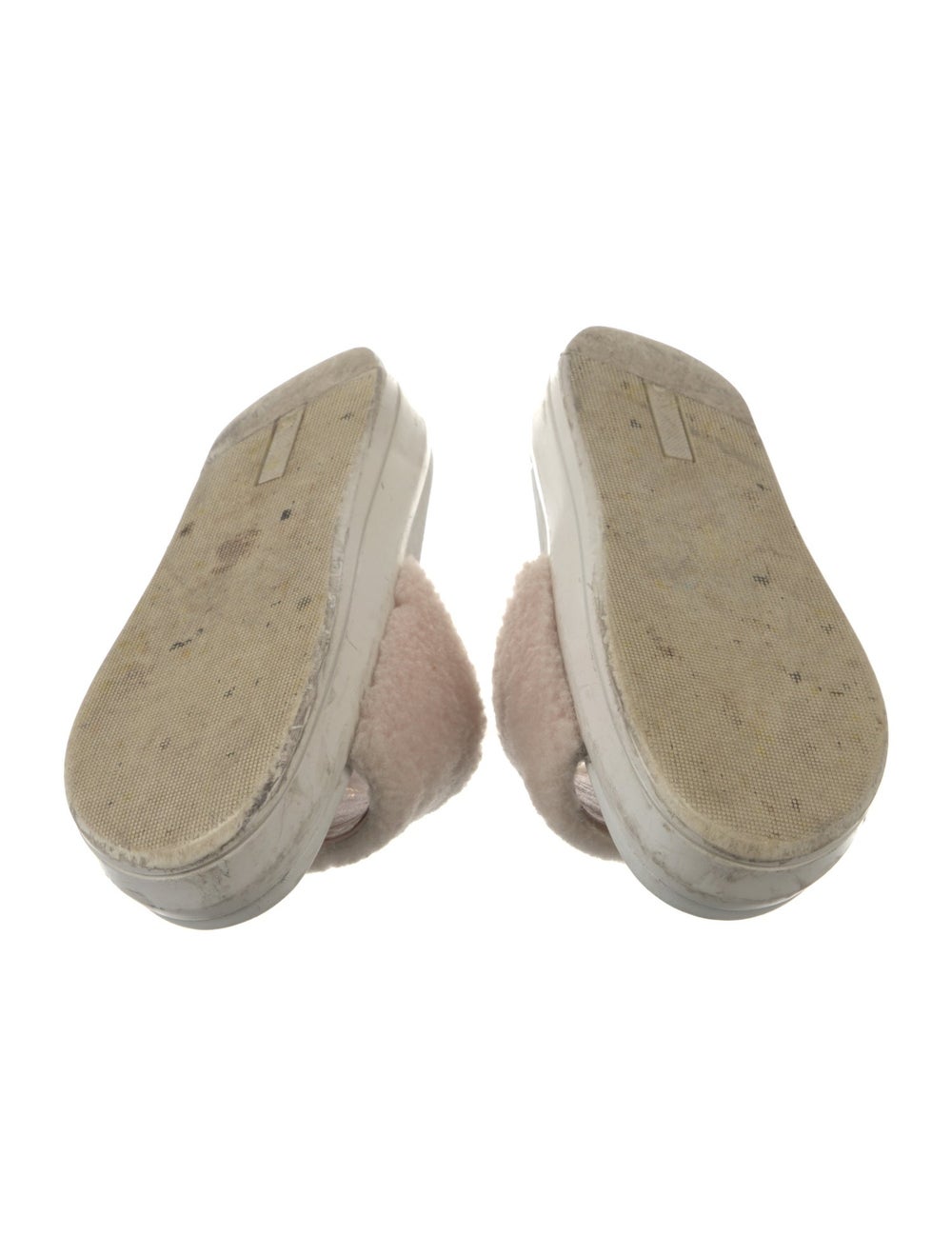 Prada Shearling Slides Pink Platform - image 5