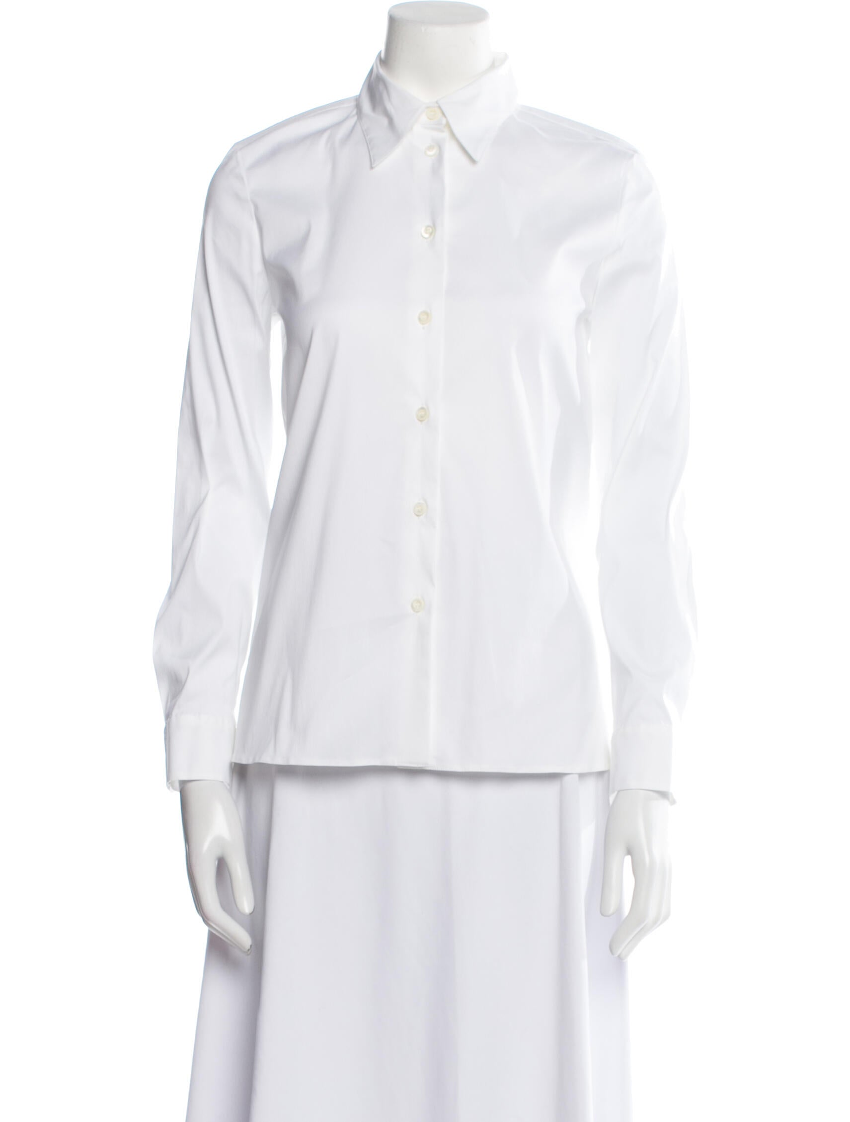 Prada 2019 Long Sleeve Button-Up Top