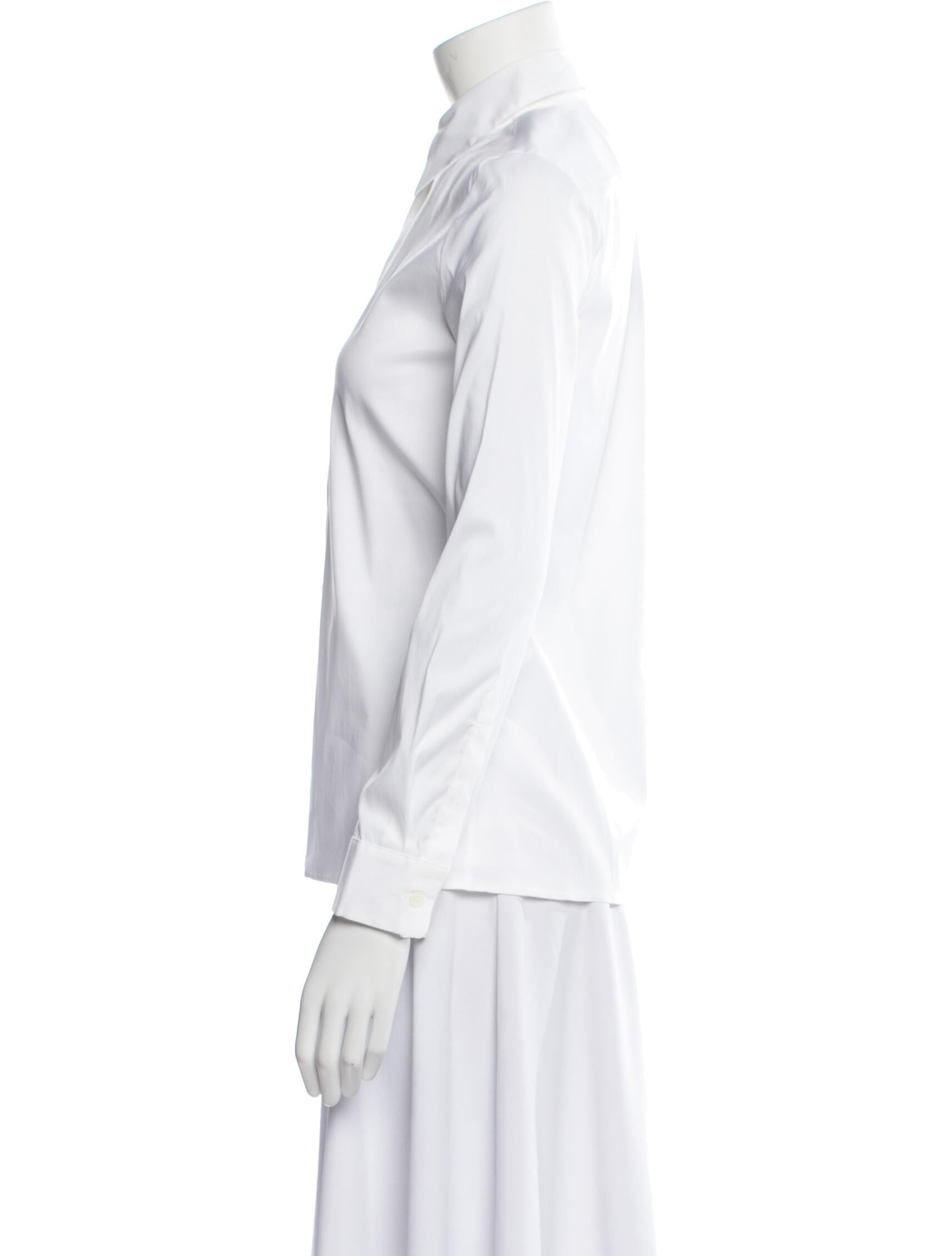 Prada 2019 Long Sleeve Button-Up Top