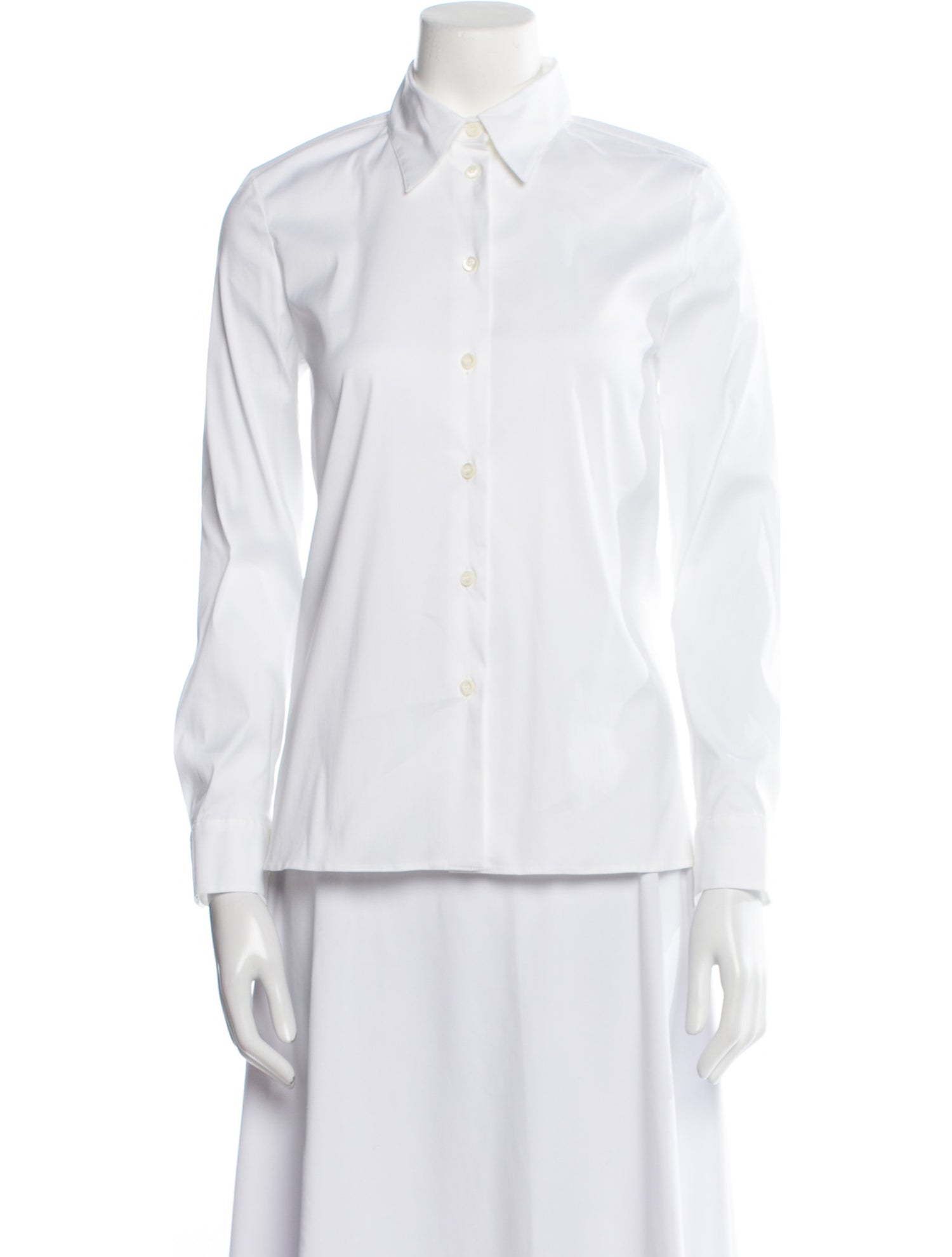 Prada 2019 Long Sleeve Button-Up Top