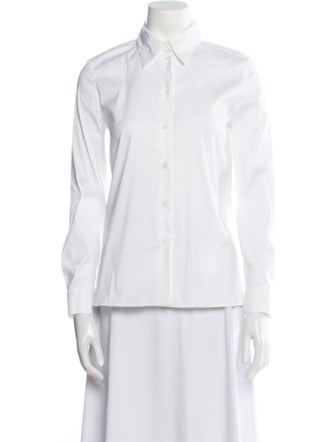 Prada 2019 Long Sleeve Button-Up Top