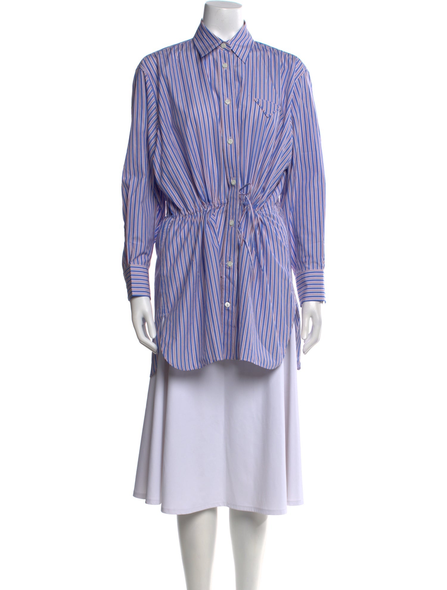 Prada 2025 Striped Button-Up Top