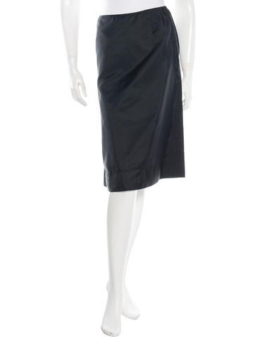 Prada Knee-Length Silk Skirt