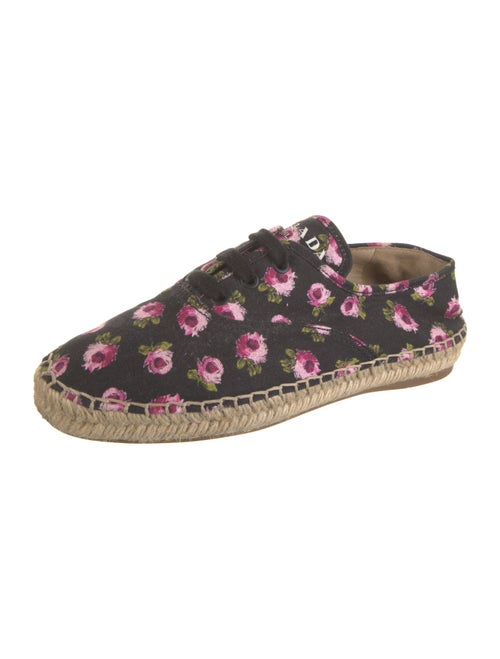 Prada Canvas Floral Print Espadrille Sneakers