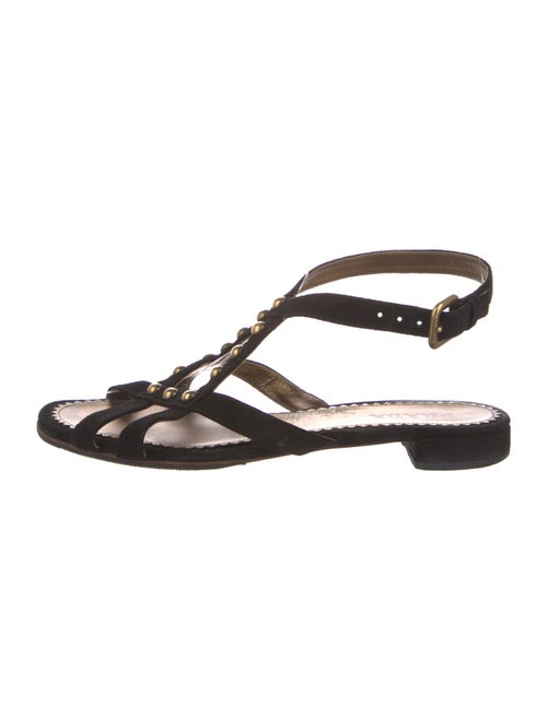 Prada Suede Studded Accents Slides