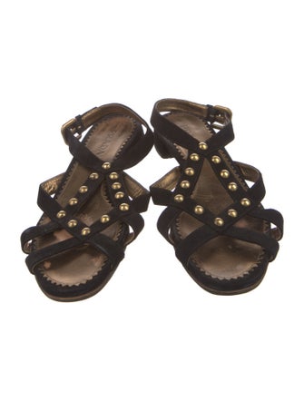 Prada Suede Studded Accents Slides
