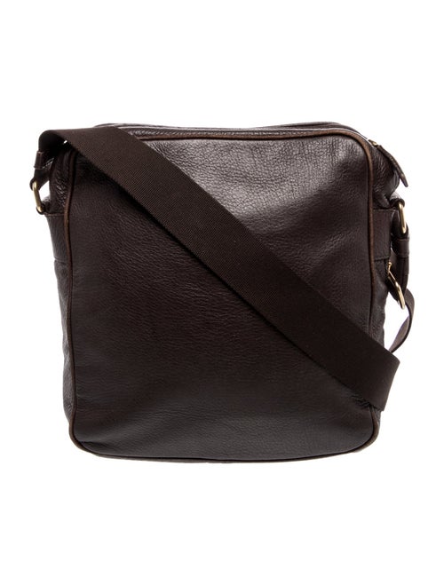 Prada Enameled Metal Triangle Messenger Bag