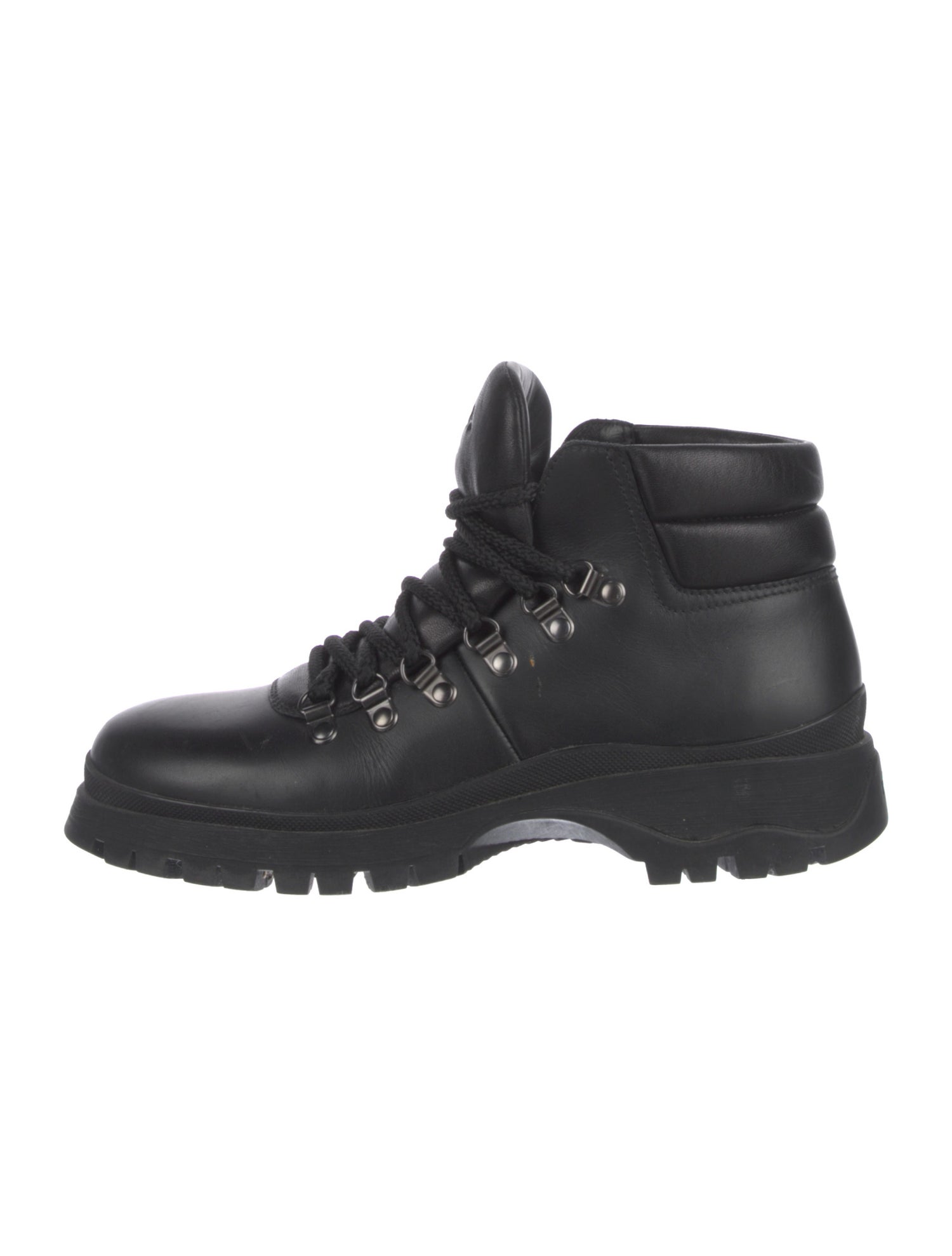 Prada Leather Combat Boots