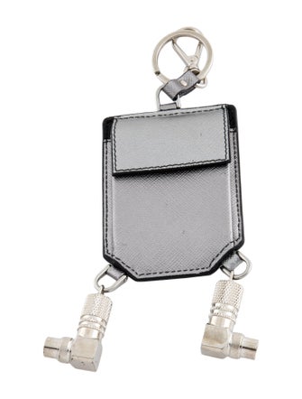 Prada Men's Leather Robot Keychain