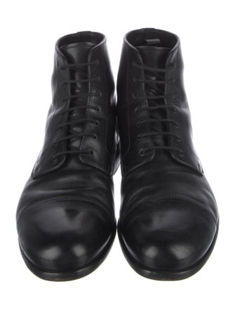Prada Leather Lace-Up Boots