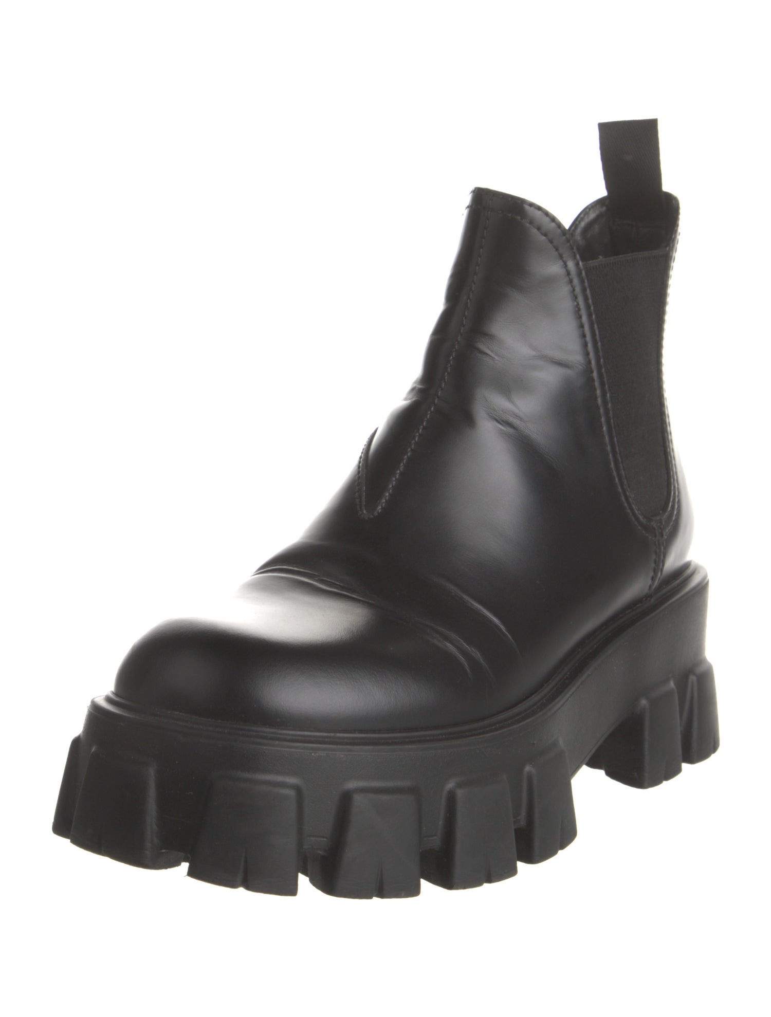 Prada Leather Chelsea Boots