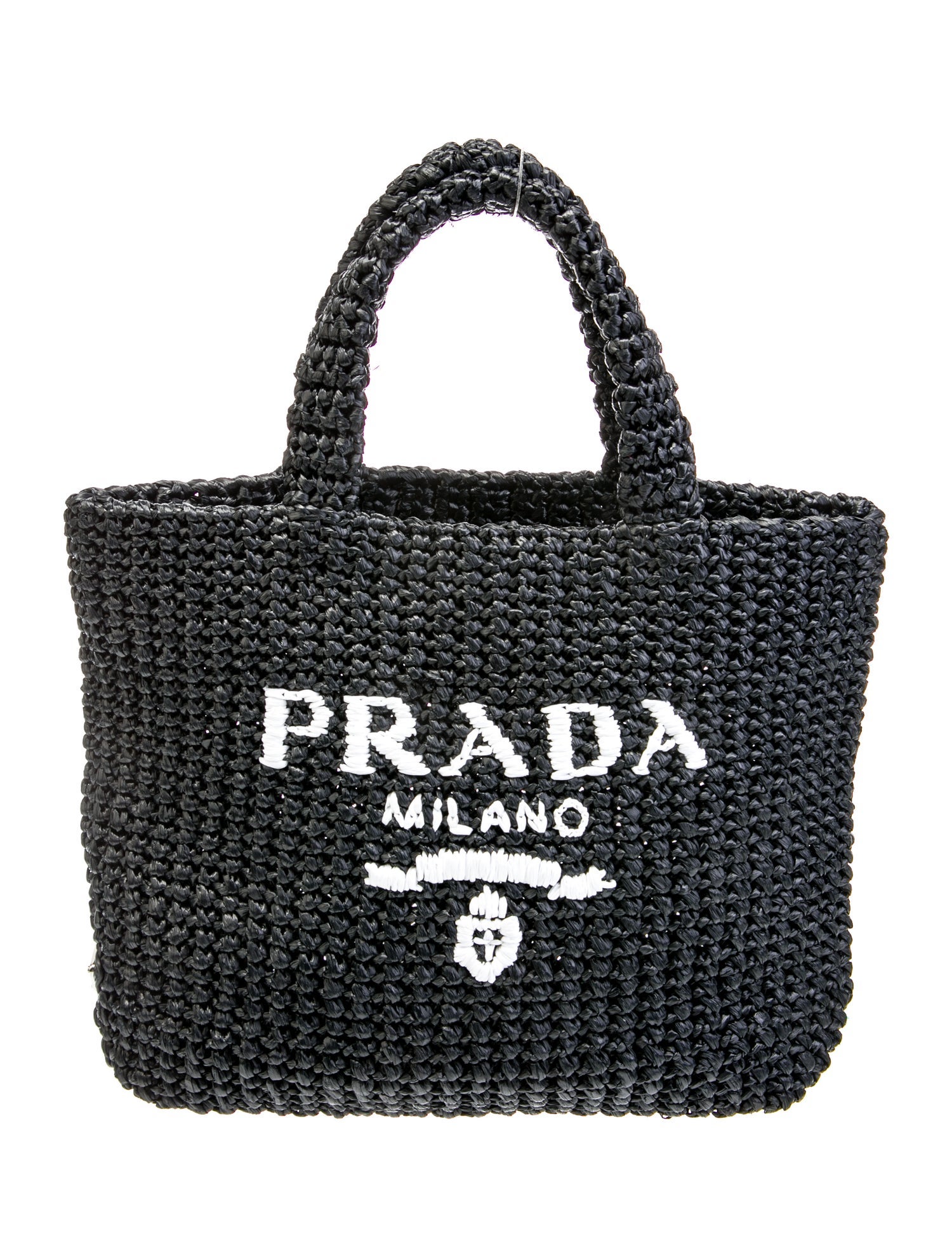 Prada Raffia Grass Top Handle Bag Small