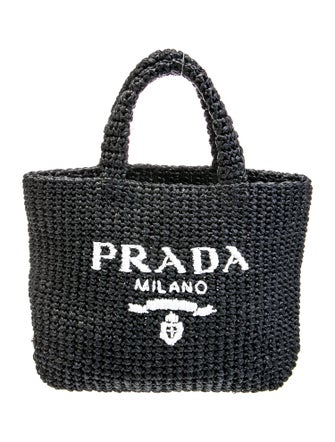 Prada Raffia Grass Top Handle Bag Small