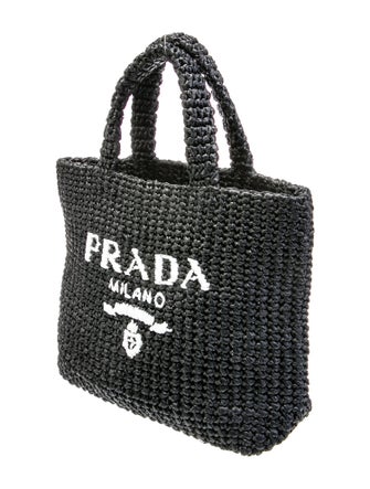 Prada Raffia Grass Top Handle Bag Small