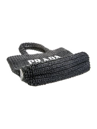 Prada Raffia Grass Top Handle Bag Small