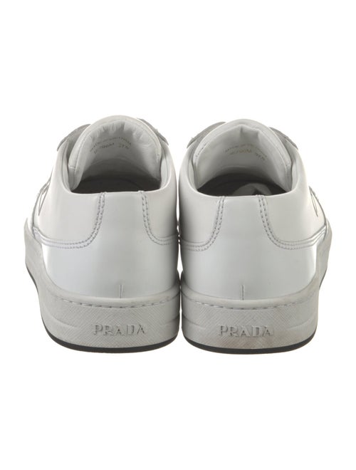 Prada Leather Graphic Print Sneakers