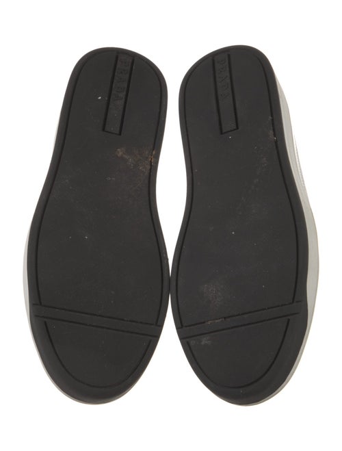 Prada Leather Graphic Print Sneakers